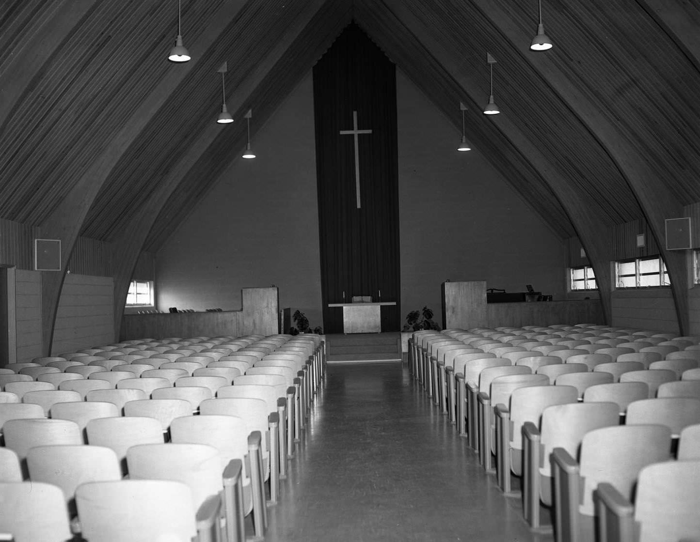 Sanctuary of Pioneer Drive Baptist Church, 1955