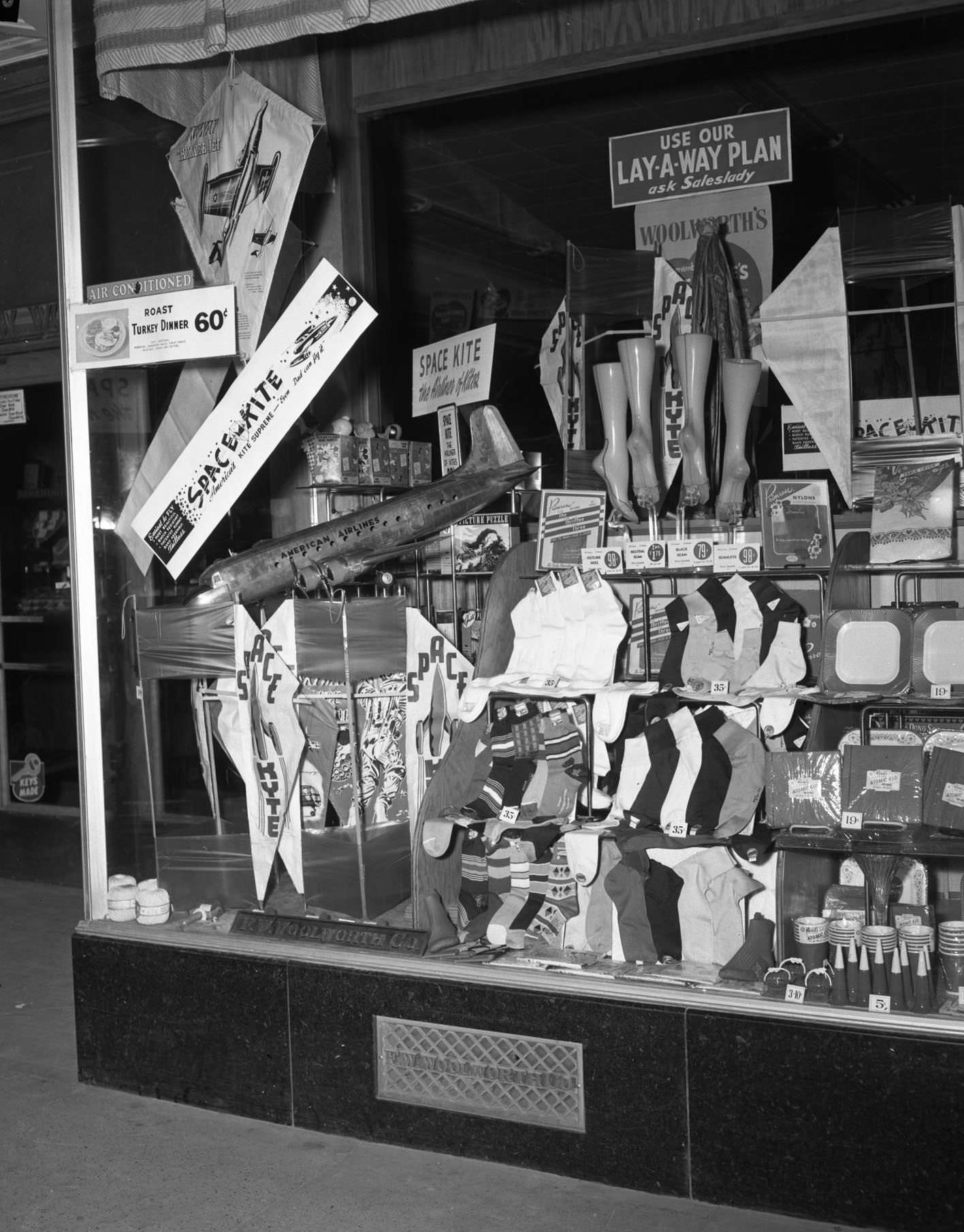 Space Kite in Woolworth Store, 1955