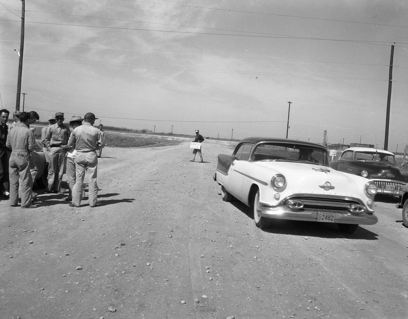 A strike at an air base in Abilene, Texas, 1958