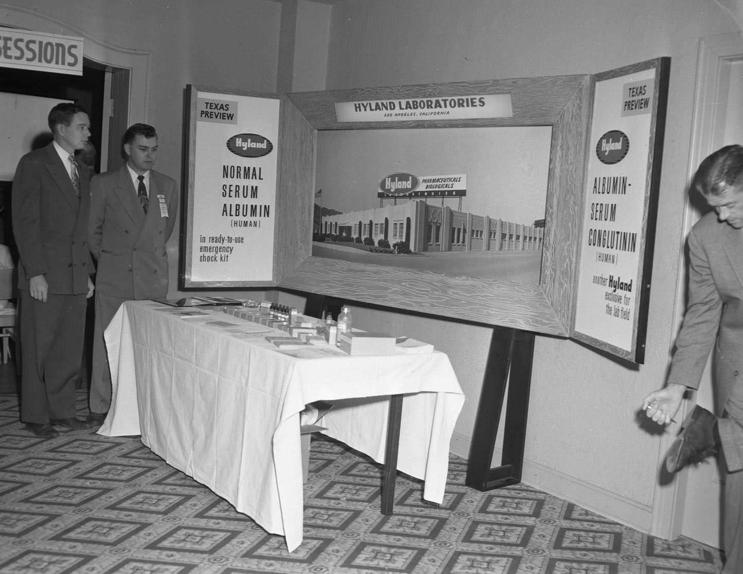 The convention room at the Windsor Hotel, 1954