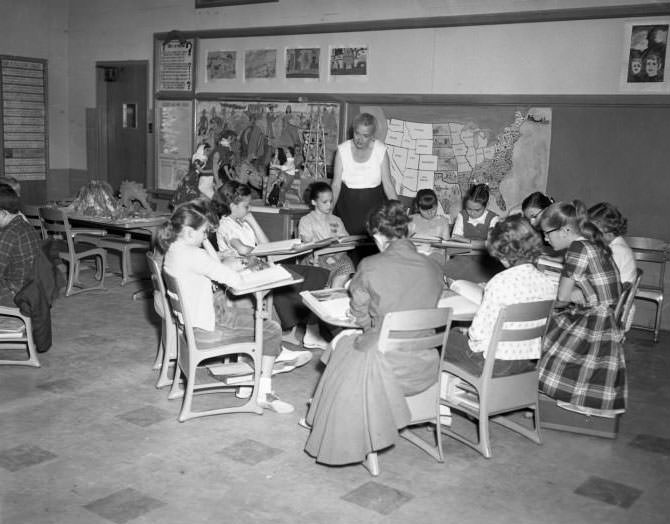 Classroom at Abilene High School, 1958