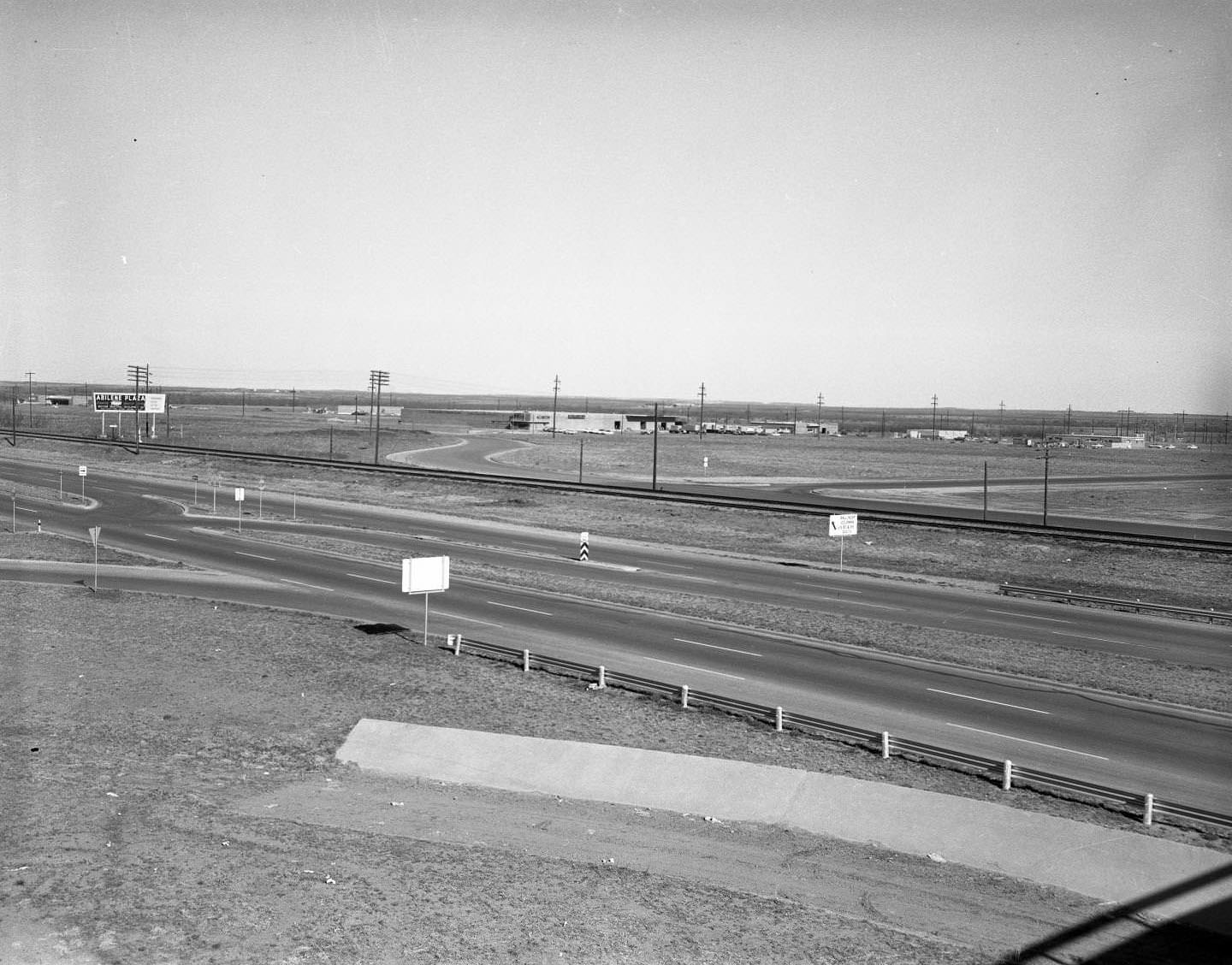Highway Leading to Abilene Plaza, 1950s