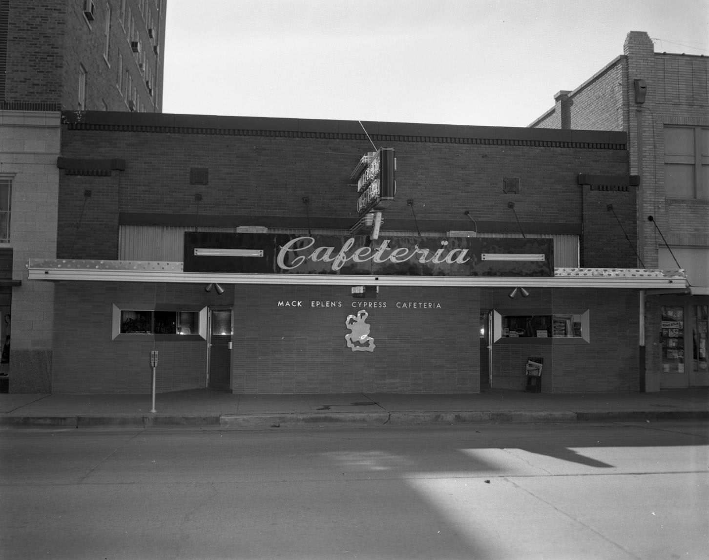 Mack Eplen's Cafeteria on Cypress Street, 1957