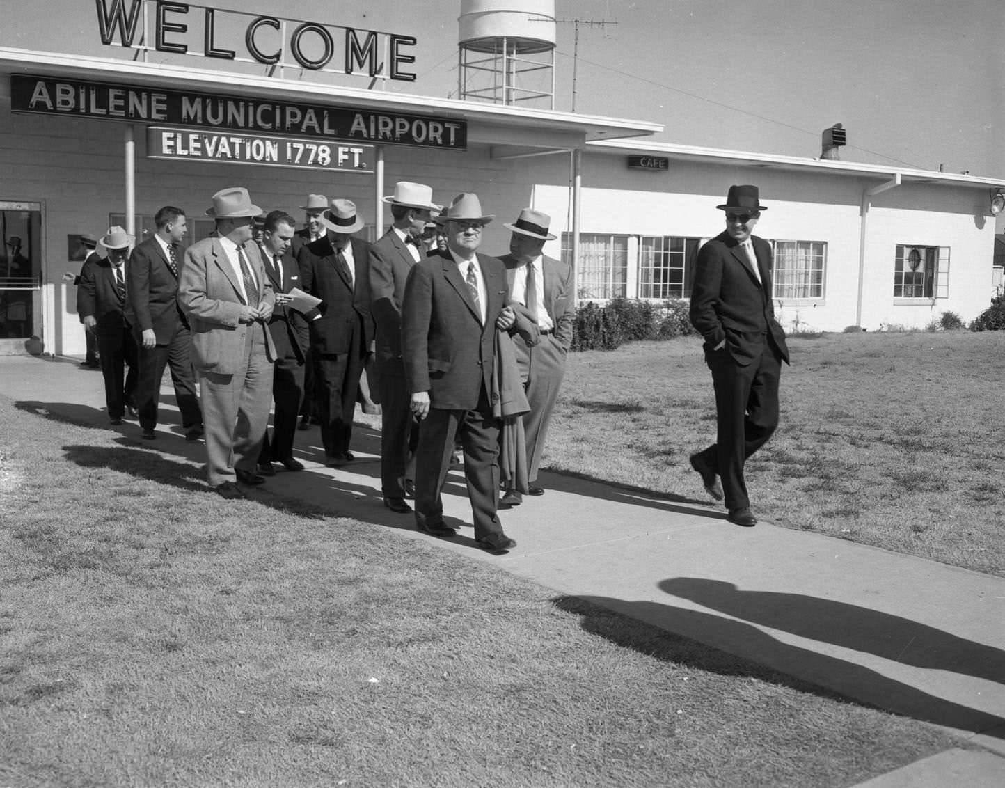 Ed Connally at Abilene Municipal Airport, 1955