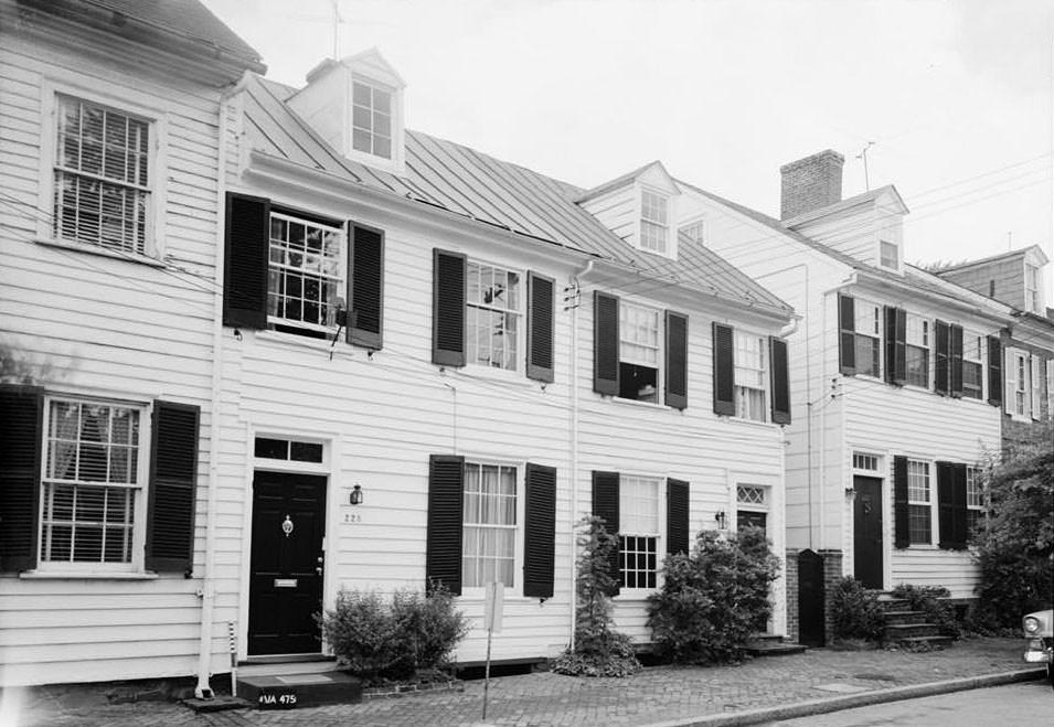 221-225 South Lee Street (Houses), Alexandria, 1970s