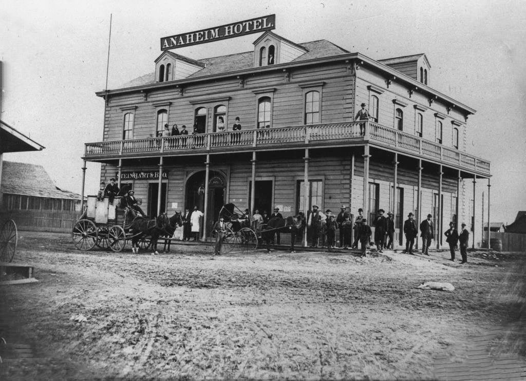 Anaheim Hotel, located at 182 West Center Street ( now Lincoln Avenue) at Lemon Street, 1871