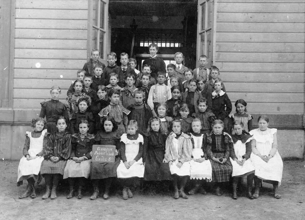 Central School, Fifth Grade Class, Anaheim, 1896