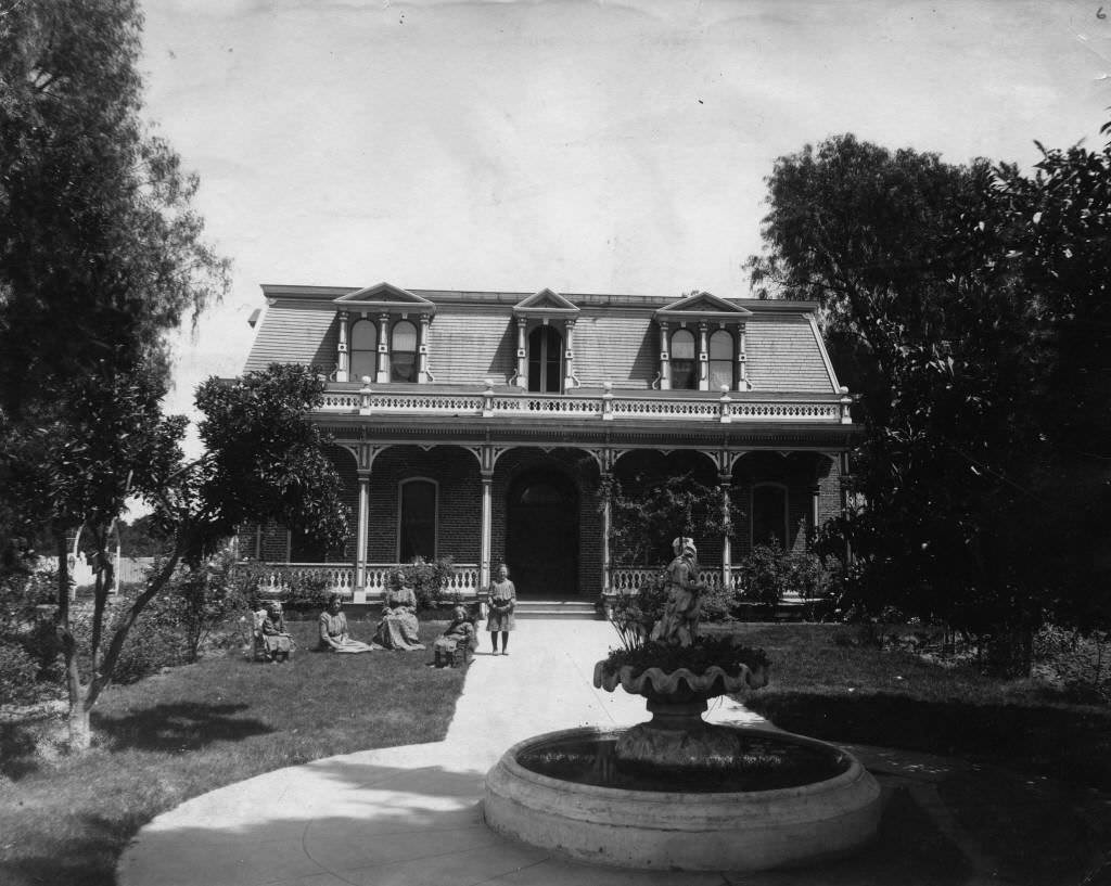 Sheffield residence, located at 506 North Los Angeles Street (now Anaheim Blvd.) at Sycamore Street, Anaheim, 1890