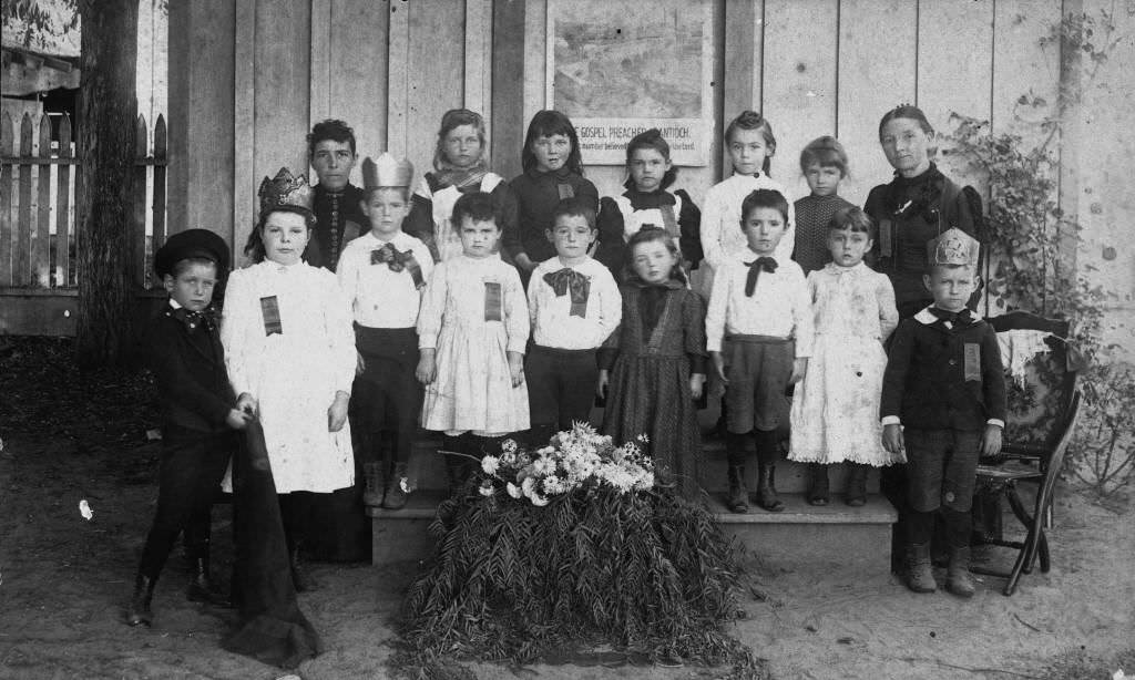 Anaheim First Presbyterian Church Sunday School Class, 1893