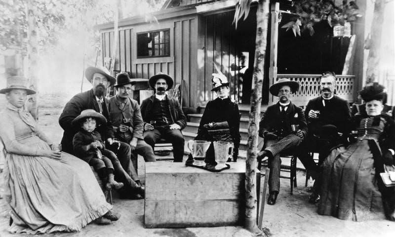 Outside Anaheim home. 1895