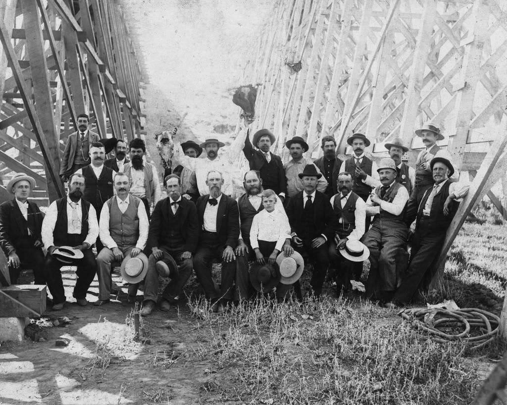 Celebration of Completion of Flume No. 8, Cajon Irrigation Company, 1878