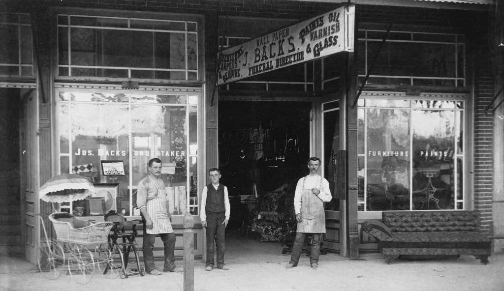 Joseph Backs store, located at 125 Anaheim Blvd, 1886