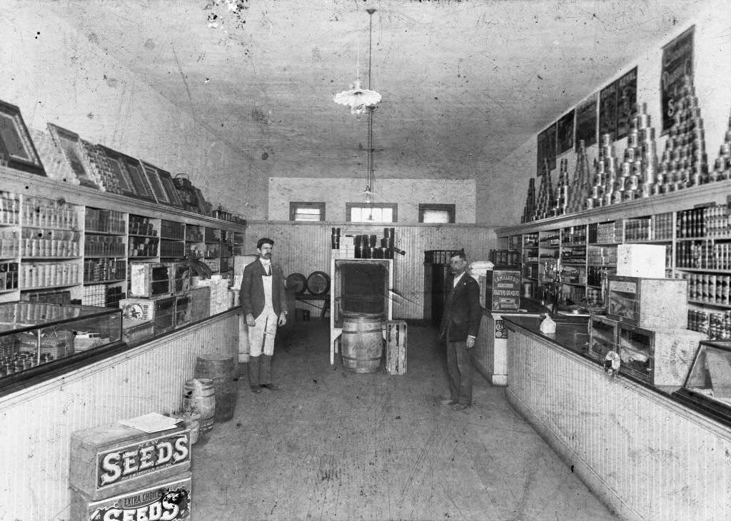 Interior of R. H. Seale Grocery, 1880
