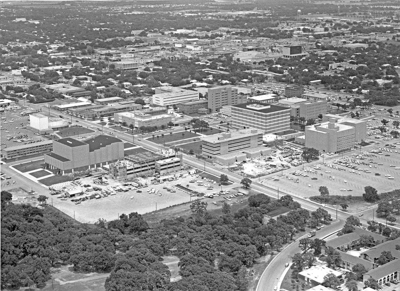 University of Texas at Arlington (U. T. A.) campus and surrounding area, 1970