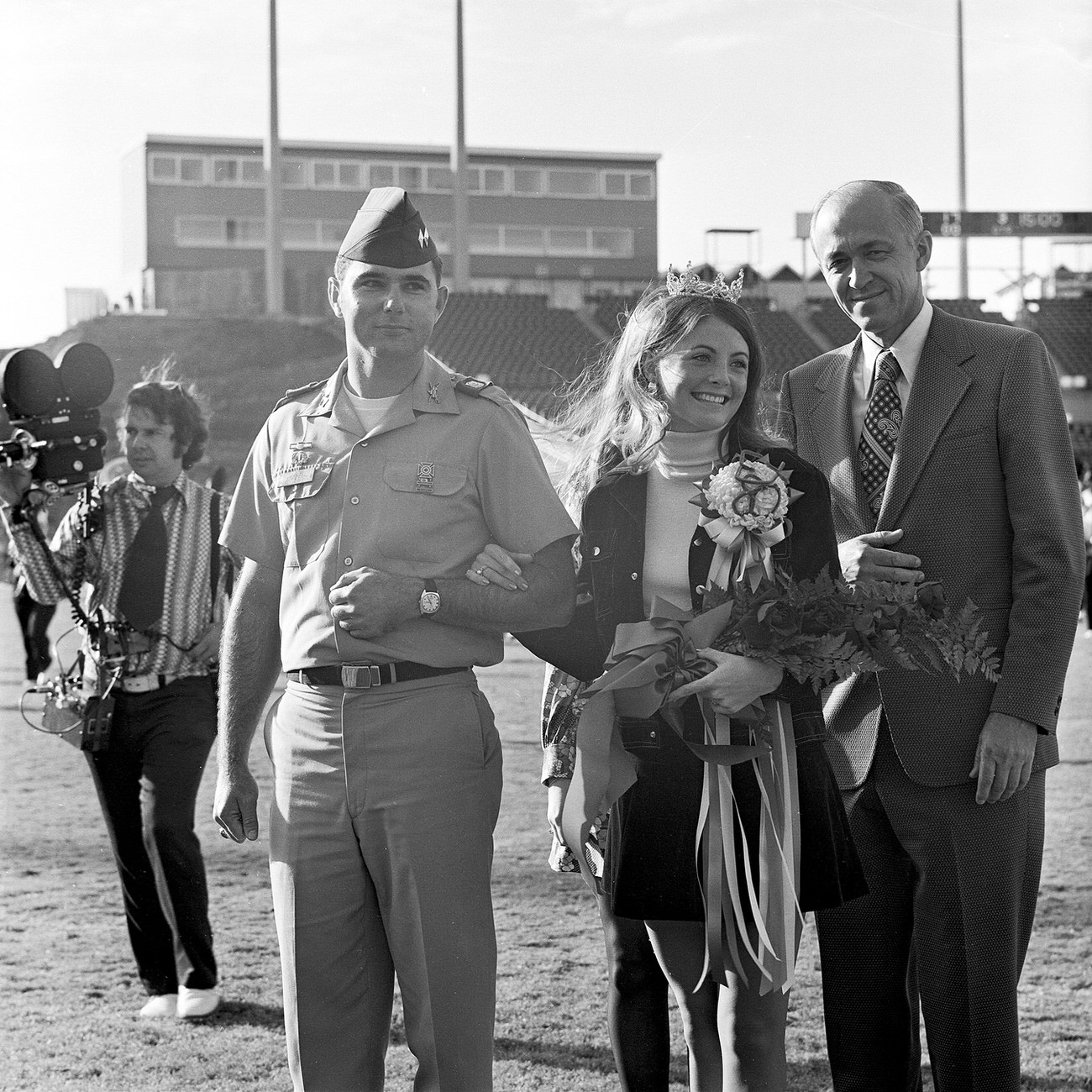 Dr. Wendell Nedderman with Linda Montgomery during homecoming activities.