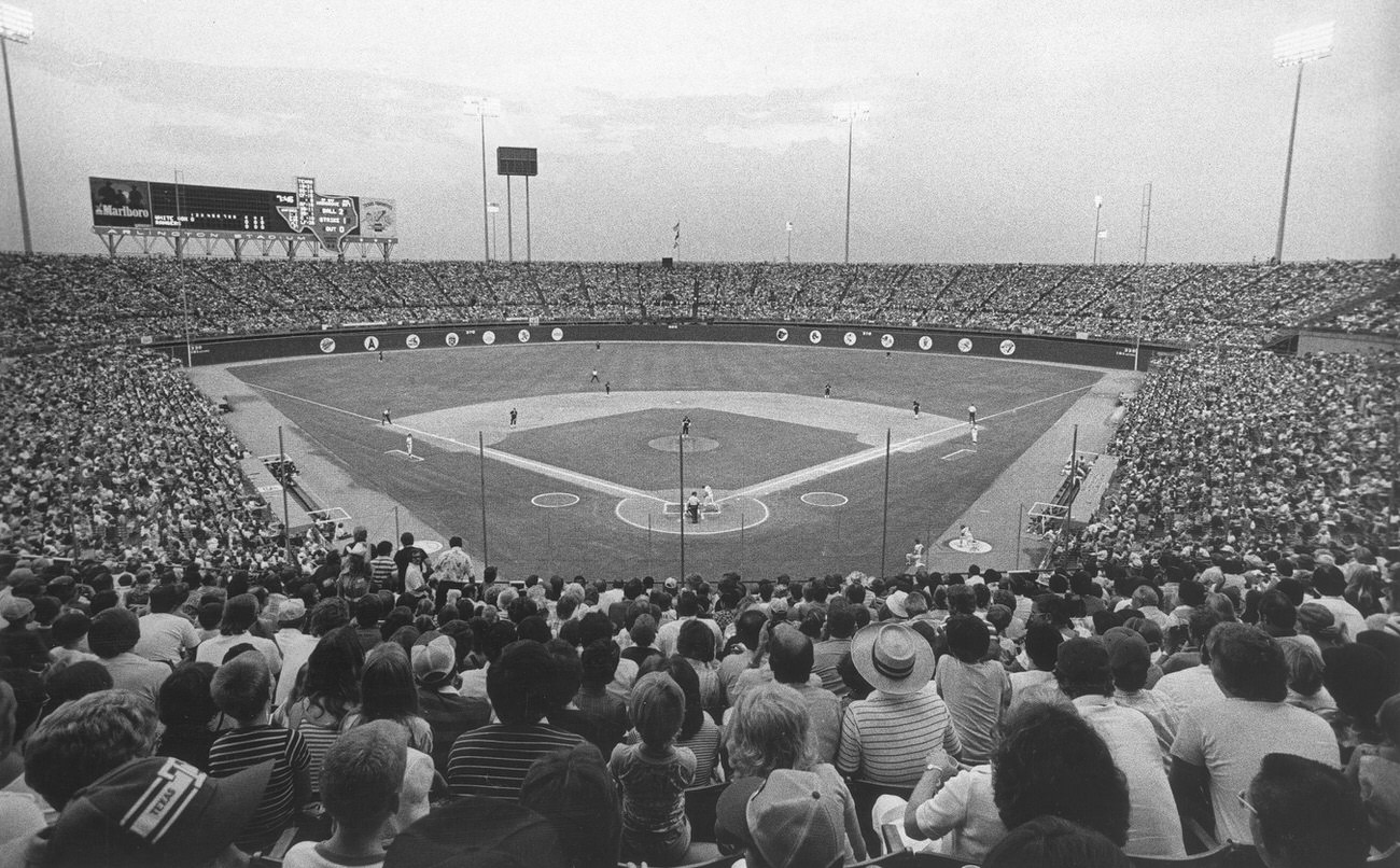 Arlington Stadium, 1977.