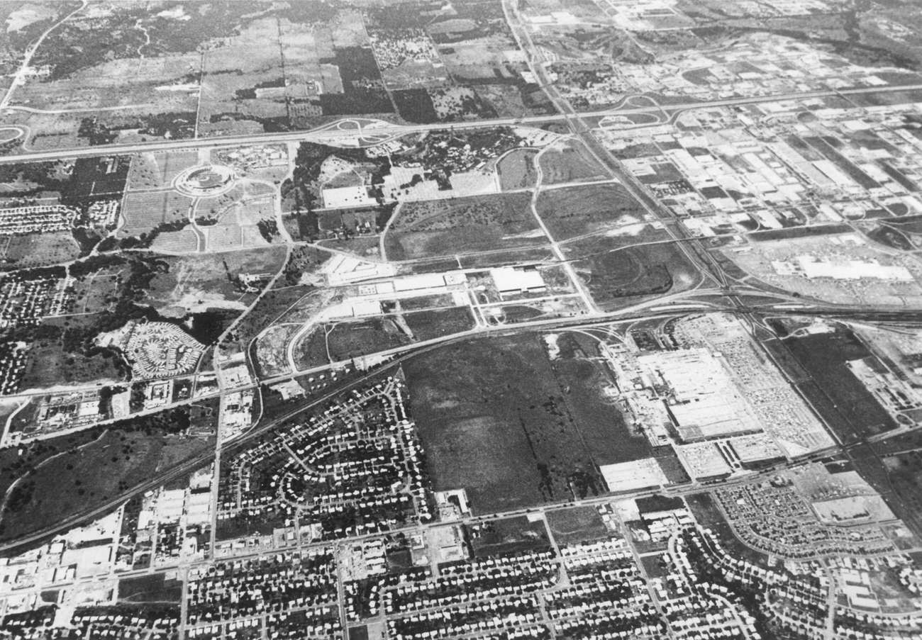 Looking east, Arlington, Texas, 1972