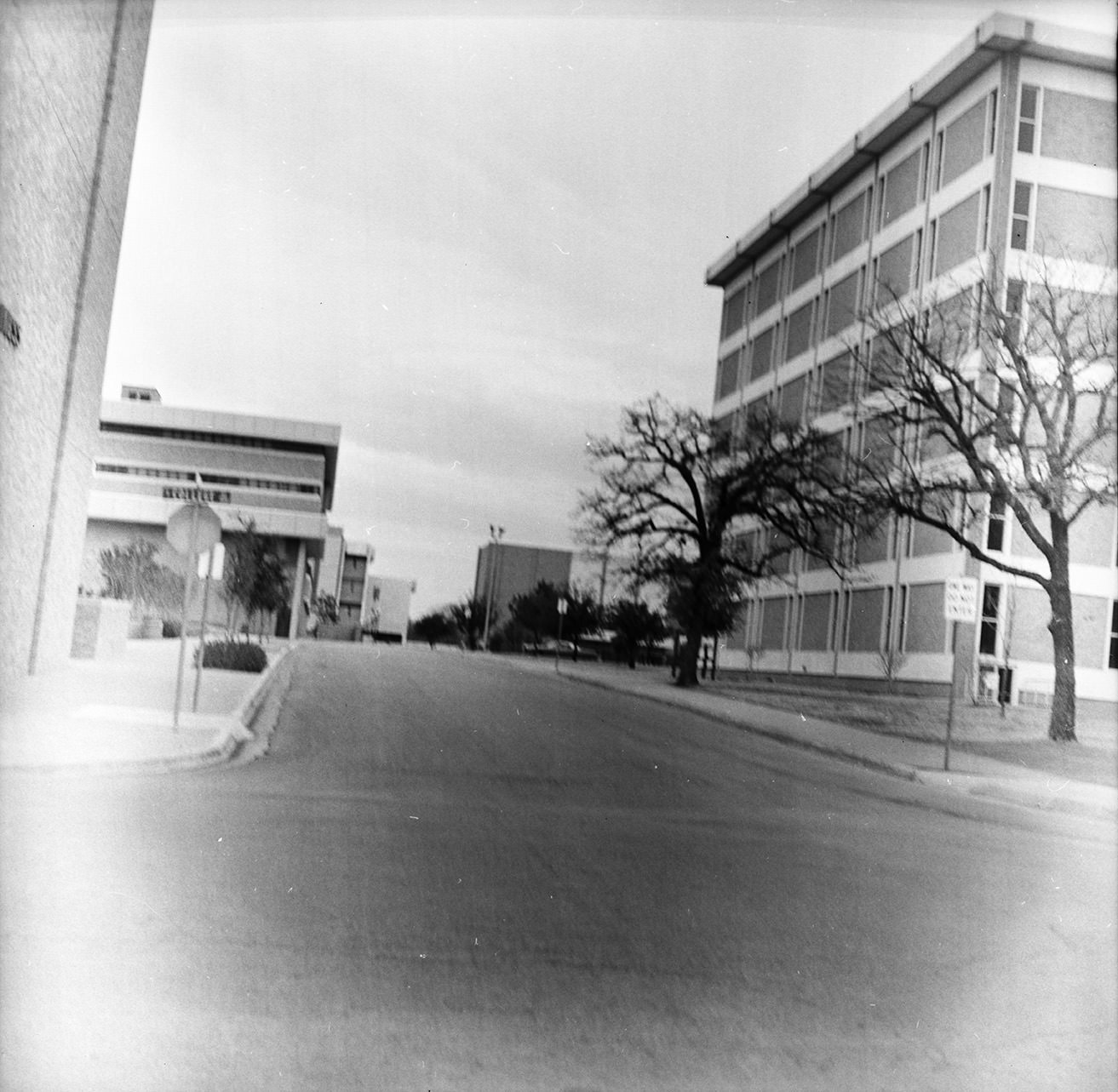 South side of University of Texas at Arlington (U. T. A.) Library building, 1972