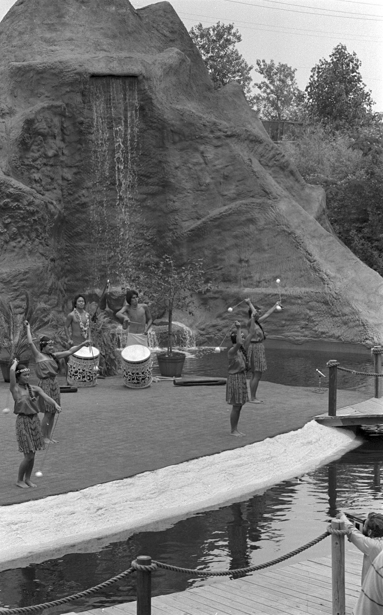 Hawaii Kai's native dancers at Six Flags Over Texas, 1976