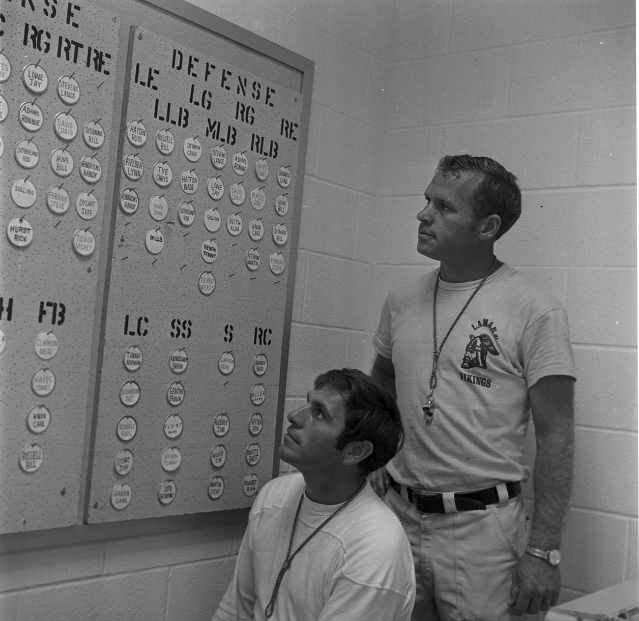 Coach Peach of Lamar High School football, 1970