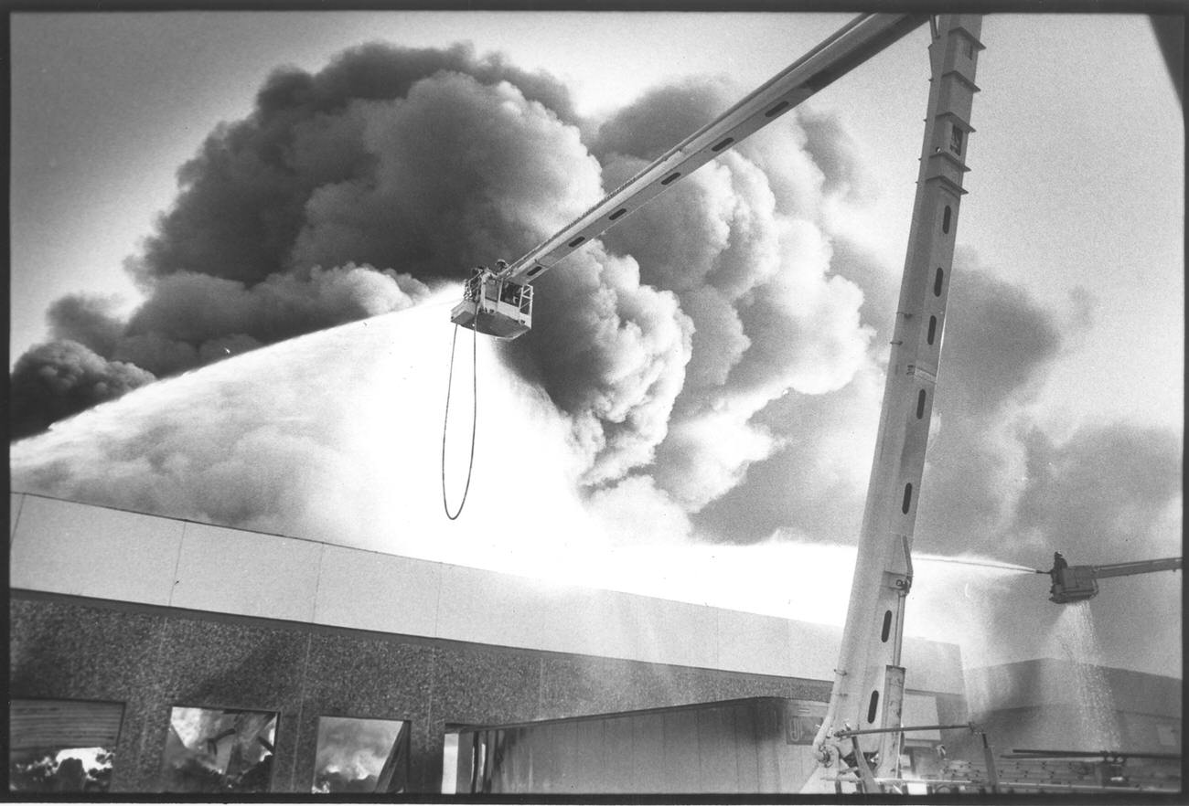 Crisco fire at Greater Southwest area, Arlington, Texas, 1979