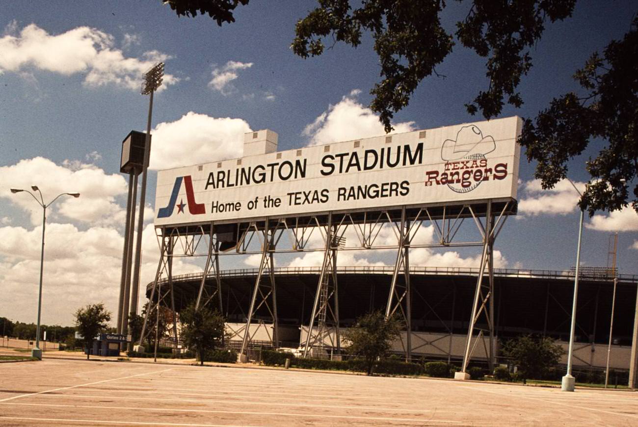 Arlington Stadium billboard, 1973