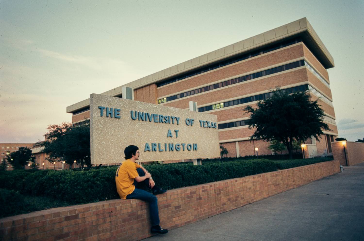 University of Texas at Arlington sign, 1973