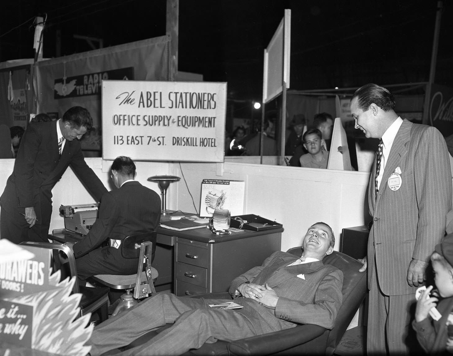 Abel Stationers at retail fair, 1950