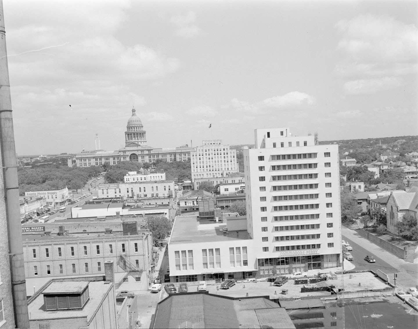 Aerial View-North towards Capitol, Austin, 1950