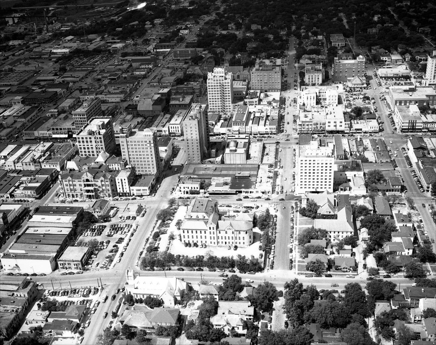 Aerial View of Downtown Austin, 1950