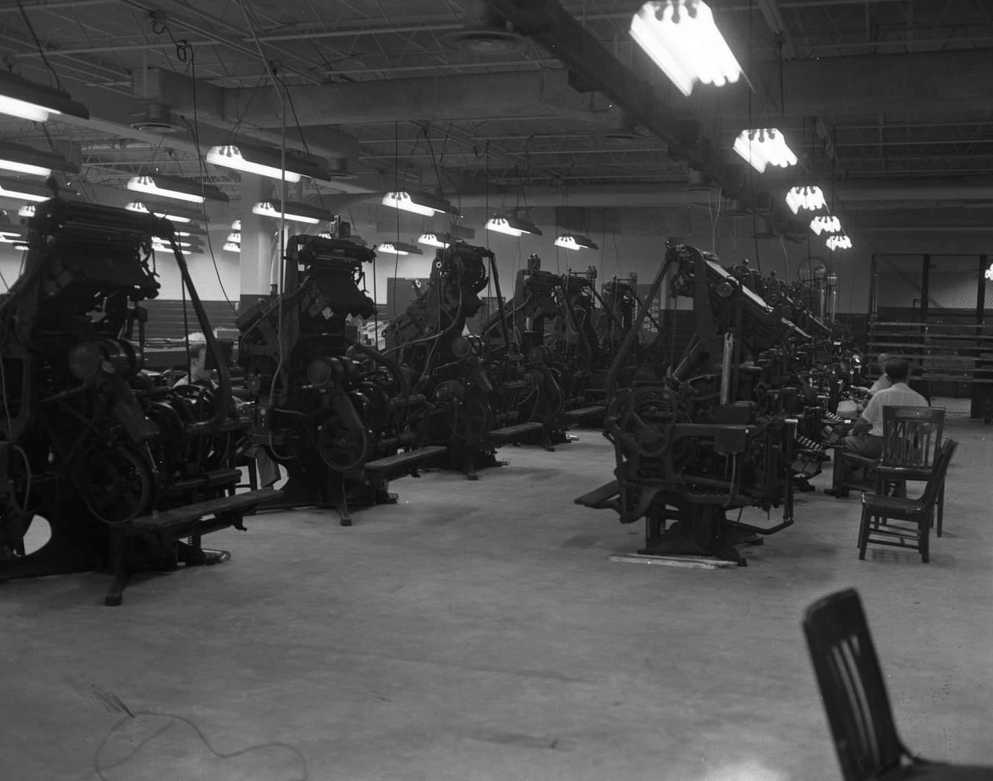 American-Statesman typesetting machines, 1953