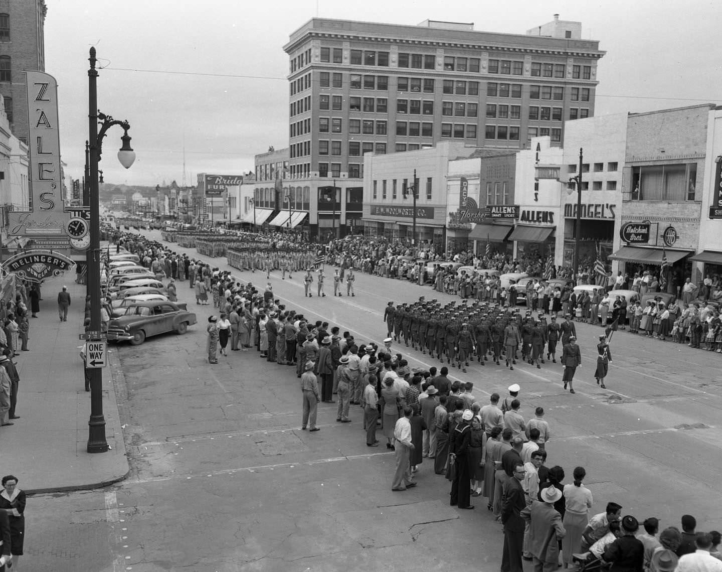 Armed Forces Day Parade down Congress Avenue, 1953