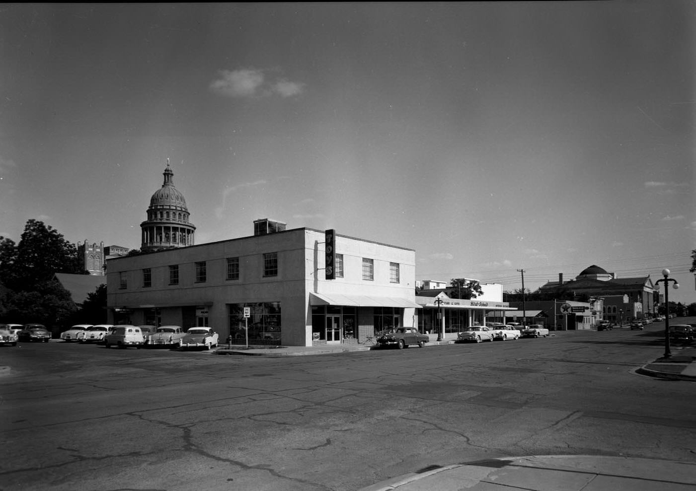 Buildings in the 1300 block of Lavaca Street, 1956