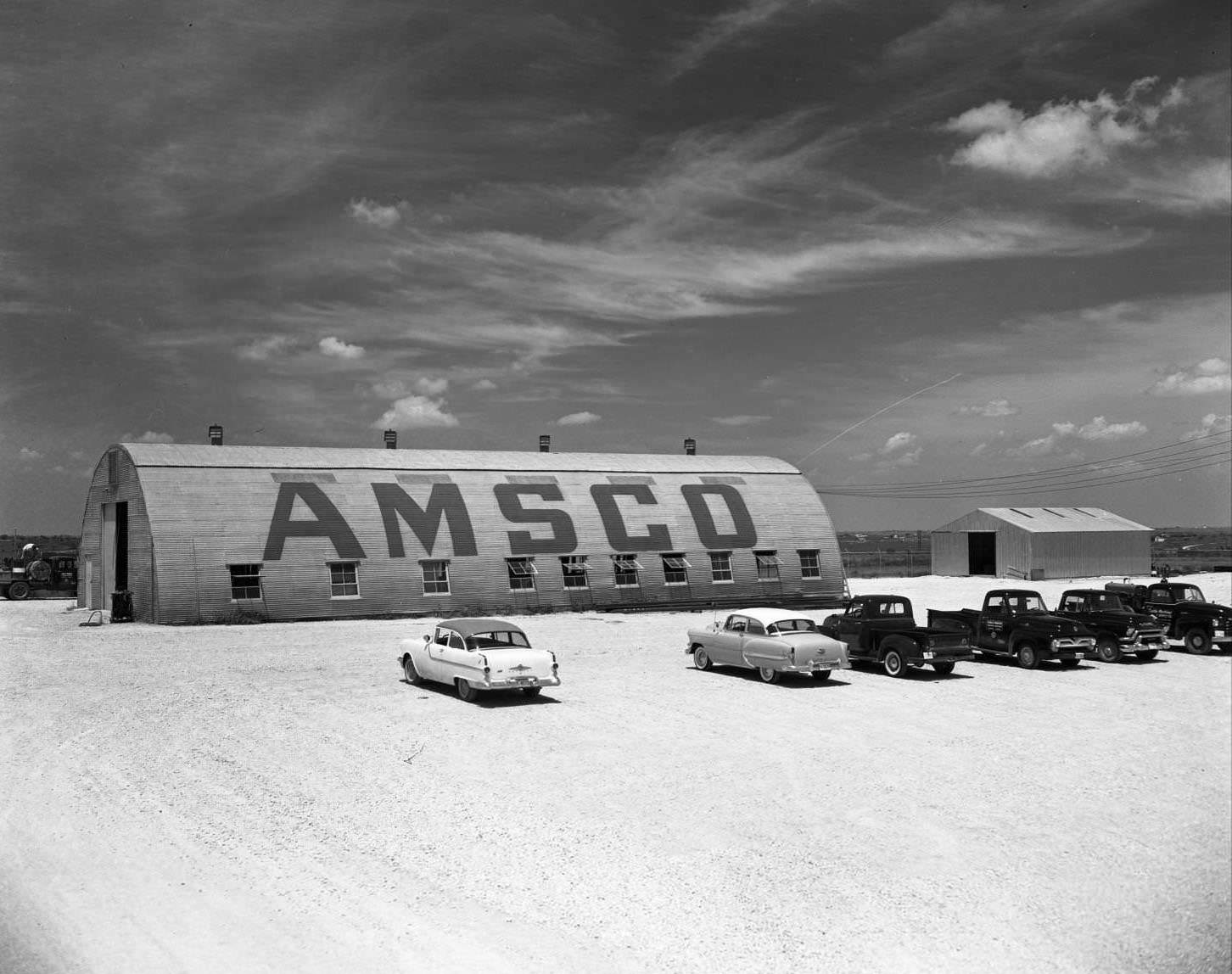 Exterior of Austin Machine & Supply Co. building, 1957