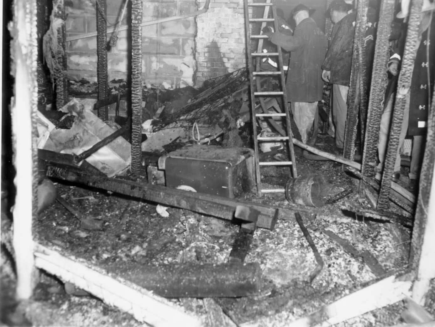 Aftermath of Fire at Hancock Recreation Center, 1965.