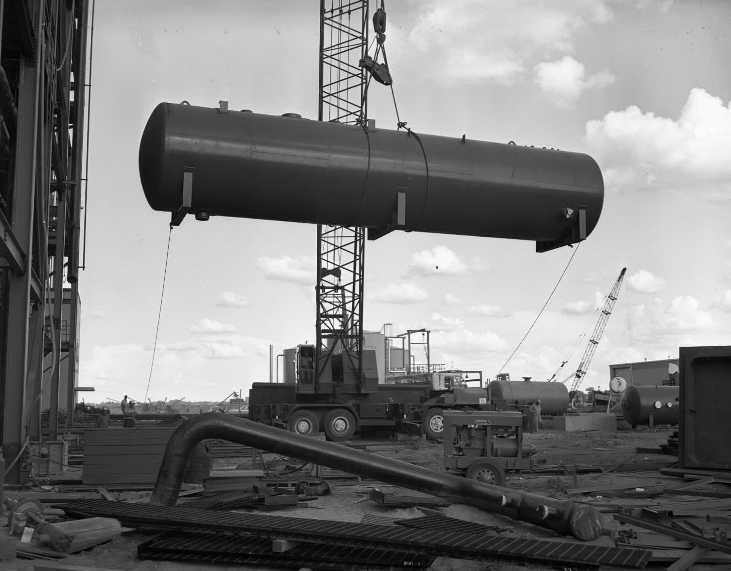 Construction of the Holly Street Power Plant in Austin, Texas, 1965