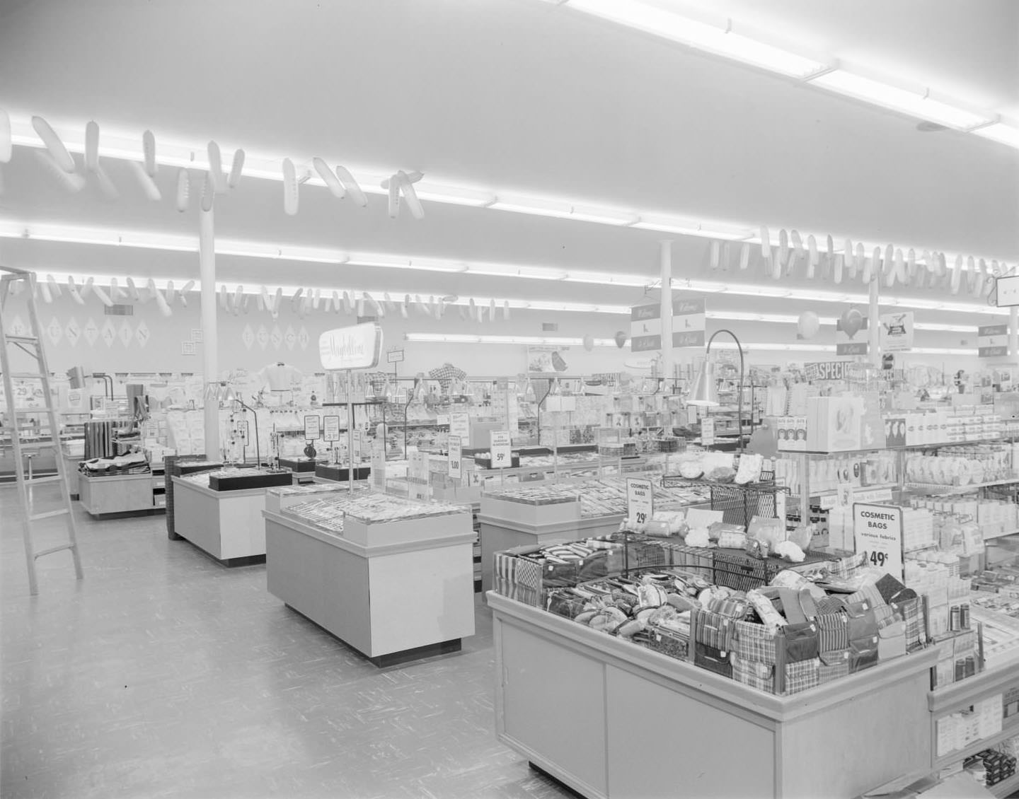 The interior of the Kress store, 1961.