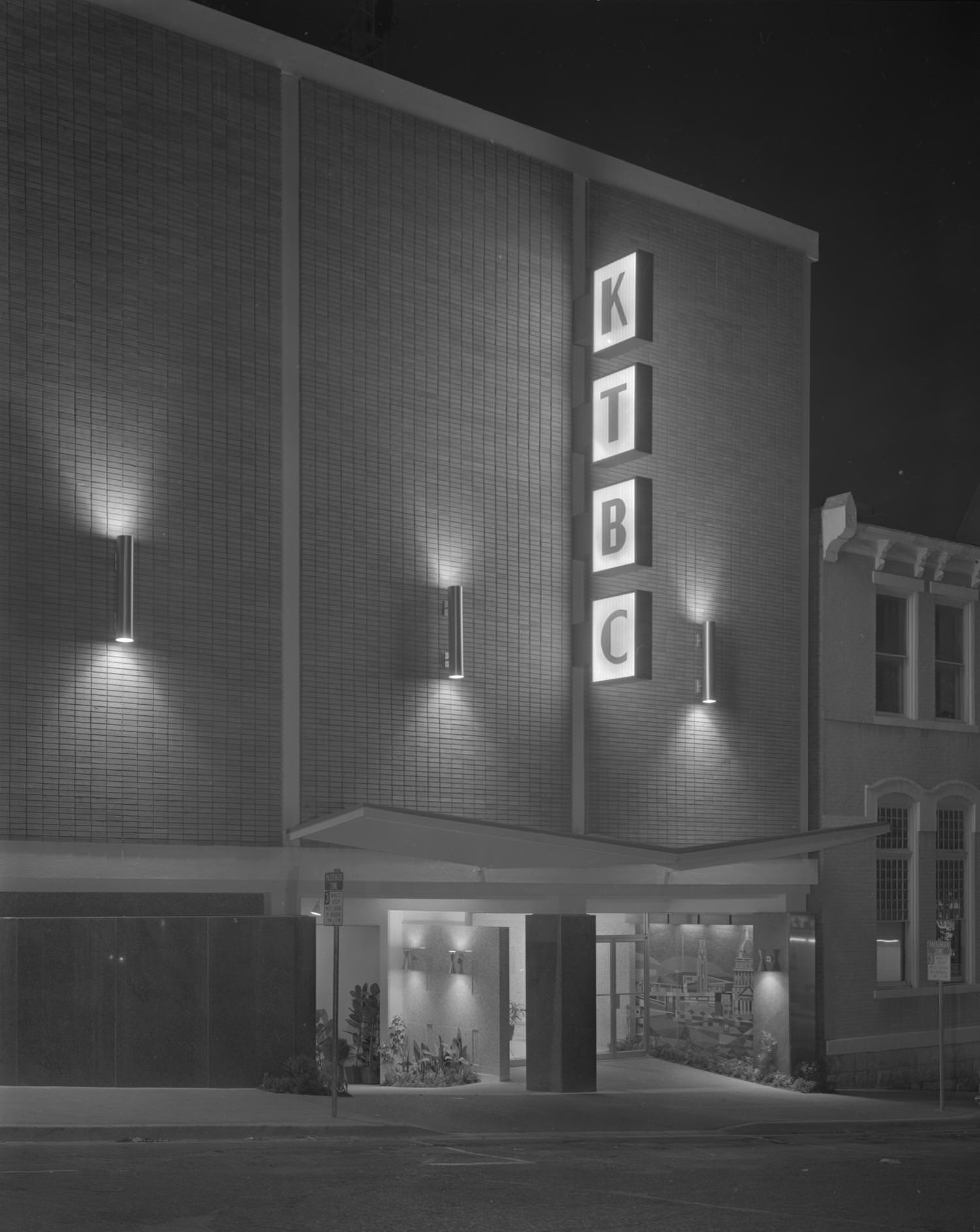 KTBC Station Entrance, Austin, 1960