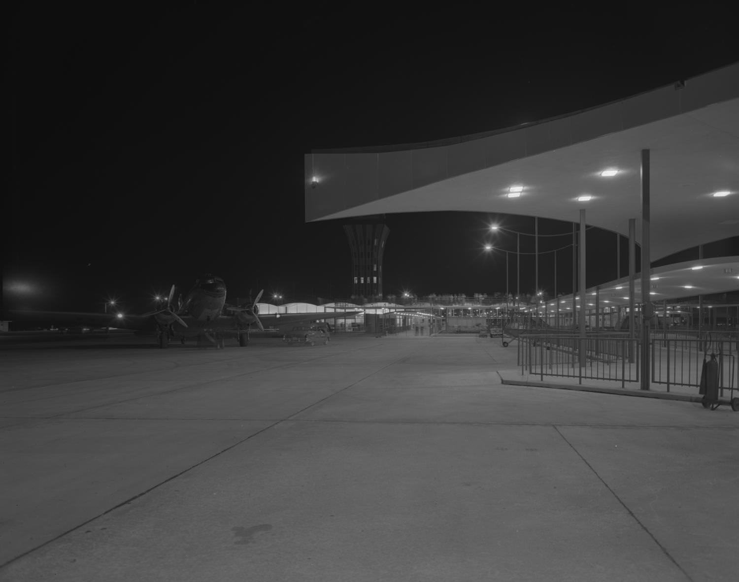 Austin Municipal Airport at Night, 1961