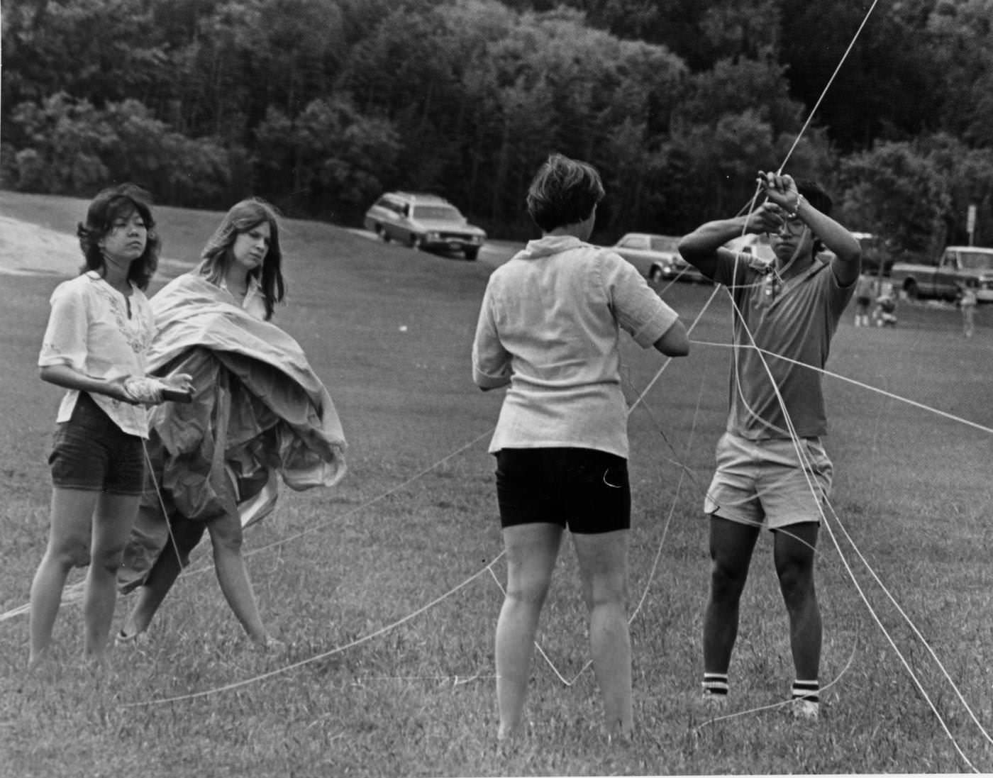 All Tied up on Zilker Kite Field, 1969