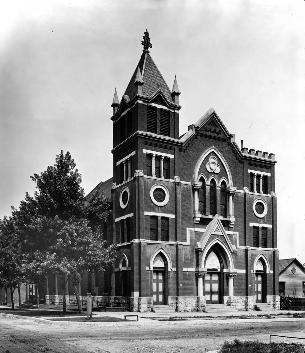 Shorter African Methodist Episcopal Church at 23rd (Twenty-third) and Cheyenne Streets in the Five Points neighborhood of Denver, 1900s
