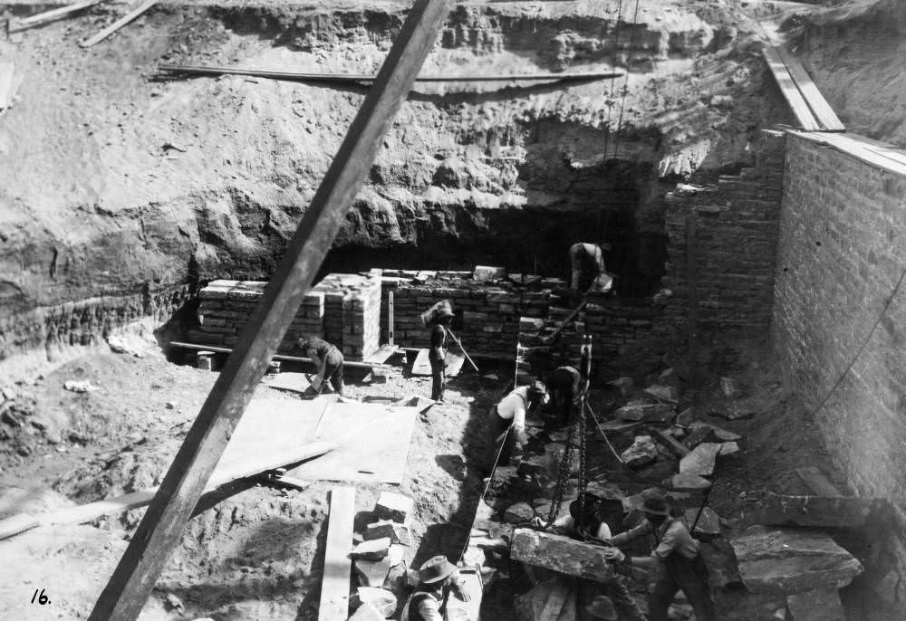 Denver Public Library (Carnegie) construction in the Civic Center neighborhood of Denver, 1906