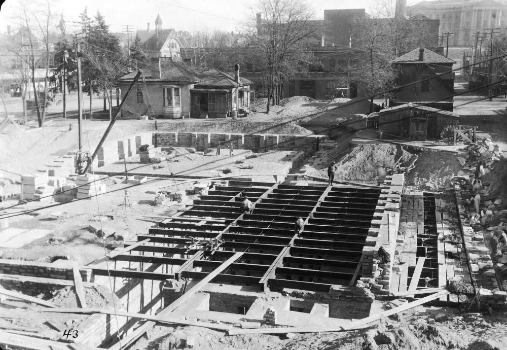 Denver Public Library (Carnegie) construction in Denver, 1906