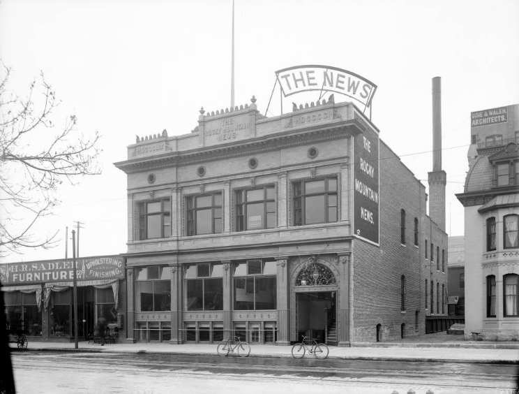 Rocky Mountain News building at 1720 Welton Street in Denver, 1909