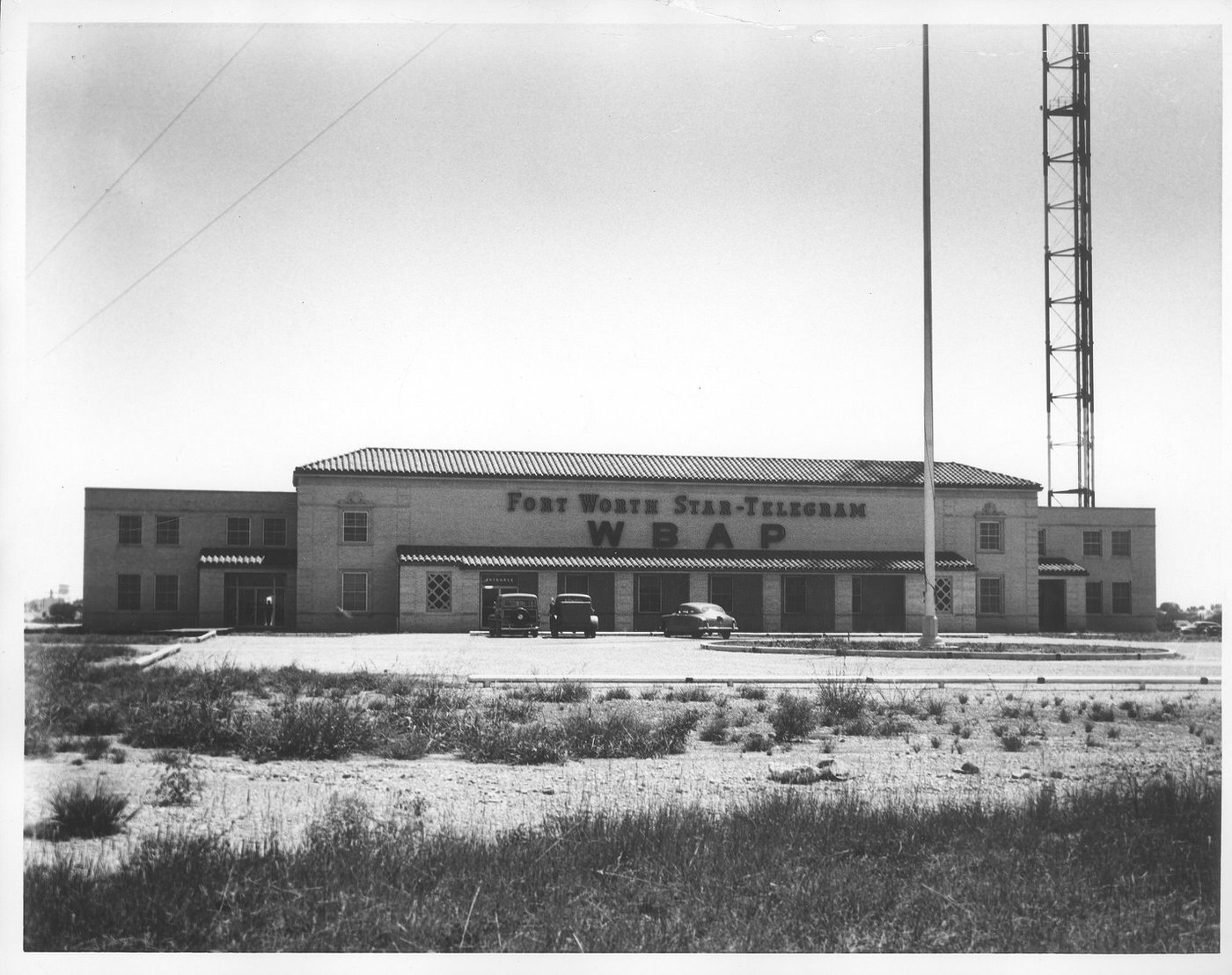 WBAP-TV's new studio-transmitter building at 3900 Barnett [Broadcast Hill], Fort Worth, 1949