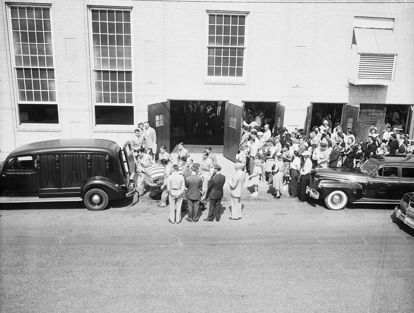 Corporal James E. Newman funeral, 1945