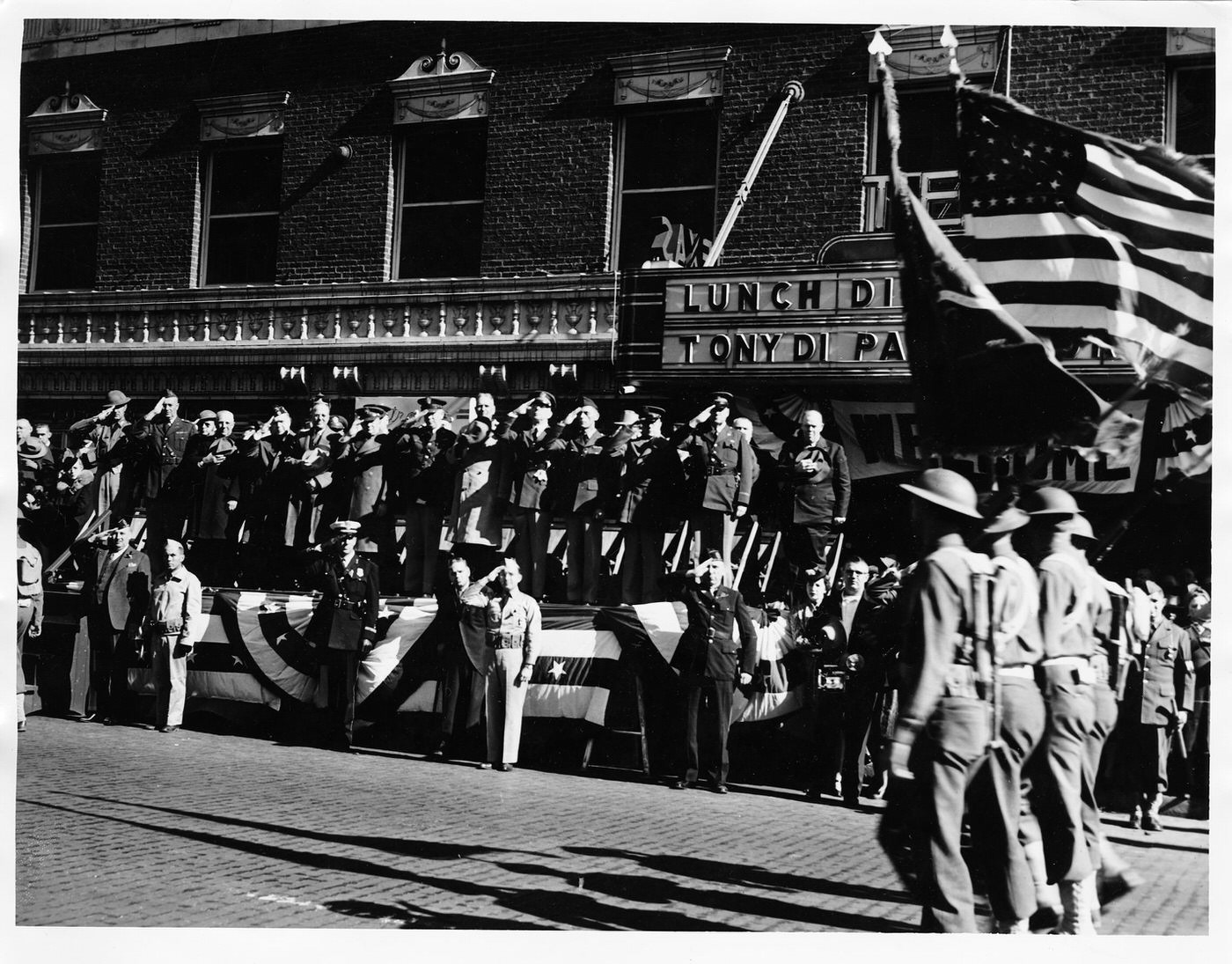 Armistice Day parade in front of Hotel Texas, Fort Worth, November 1941
