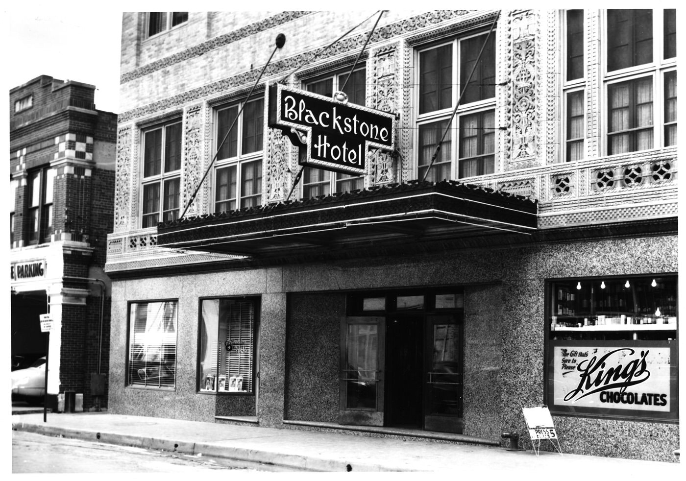 Entrance to the Blackstone Hotel, Fort Worth, Texas, 1949
