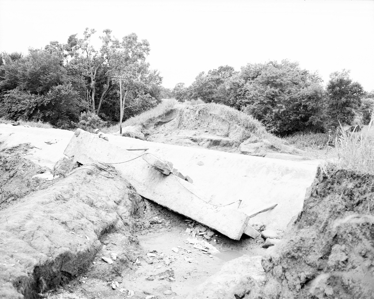 Levee break flood scene, 1949