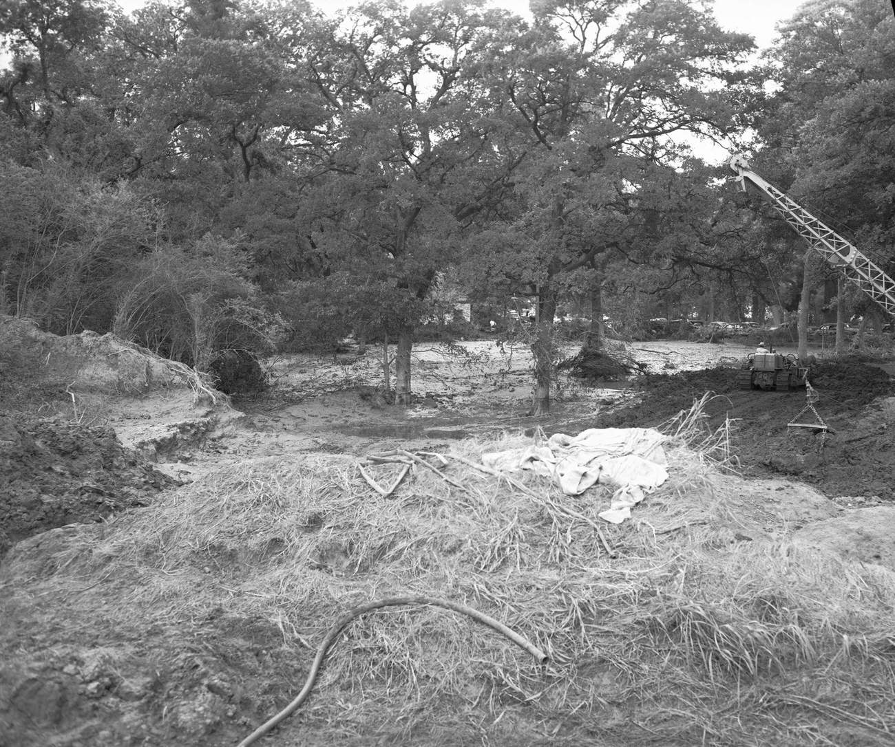 Levee break flood scene, 1949